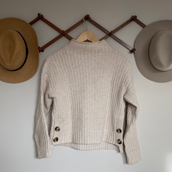 Madewell Sweaters - Madewell Mock Neck Side-button sweater